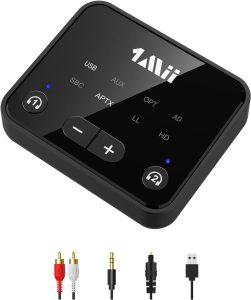 1Mii Bluetooth 5.3 Transmitter for TV to 2 Wireless