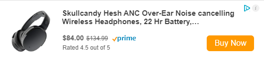 kullcandy Hesh ANC Over-Ear Noise cancelling Wireless Headphones, 22 Hr Battery, Microphone