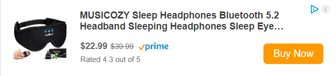 MUSICOZY Sleep Headphones Bluetooth 5.2 Headband Sleeping Headphones Sleep Eye Mask, Wireless Music Earbuds Earphones for Side Sleepers Men Women Air Travel Cool Tech Gadgets Unique Gifts