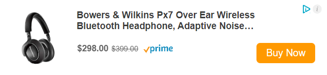 Bowers & Wilkins Px7 Over Ear Wireless Bluetooth Headphone, Adaptive Noise Cancelling - Carbon Edition