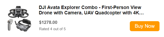 DJI Avata Explorer Combo - First-Person View Drone with Camera