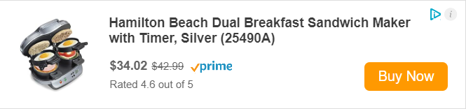 Hamilton Beach Dual Breakfast Sandwich Maker with Timer, Silver