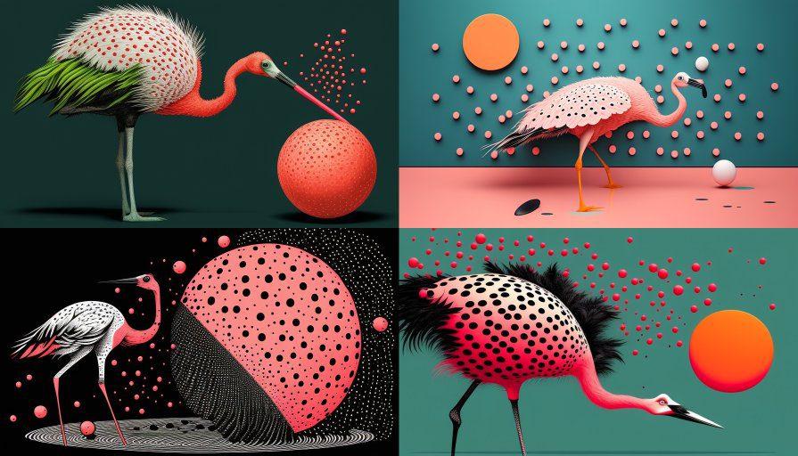 flamingo art prompts